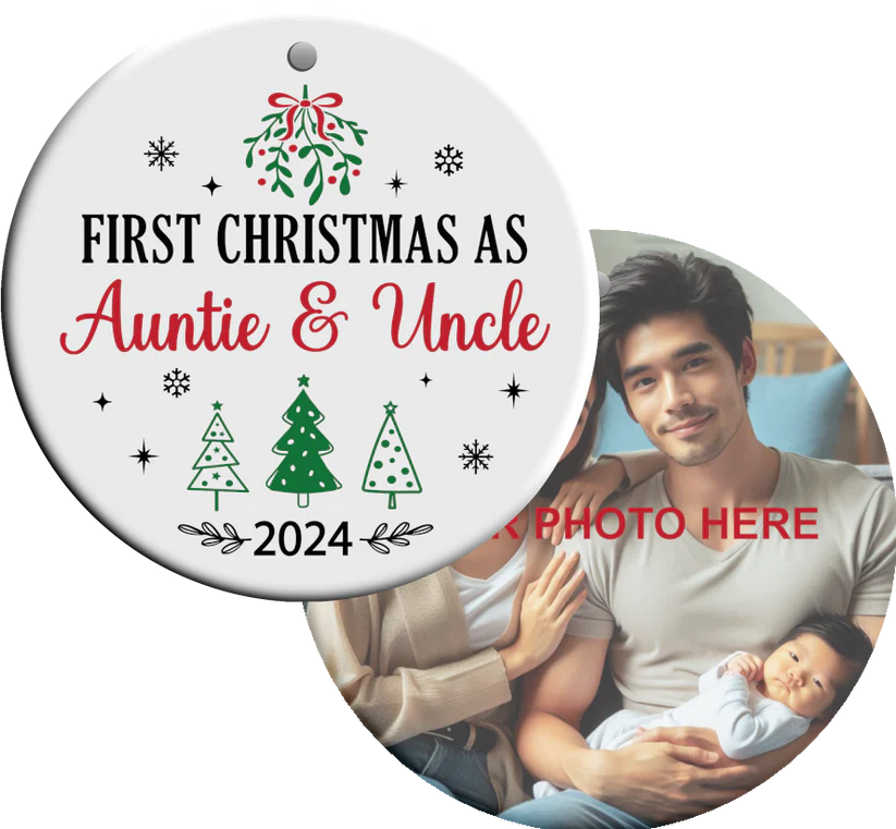 Ornament - First Christmas As Auntie and Uncle
