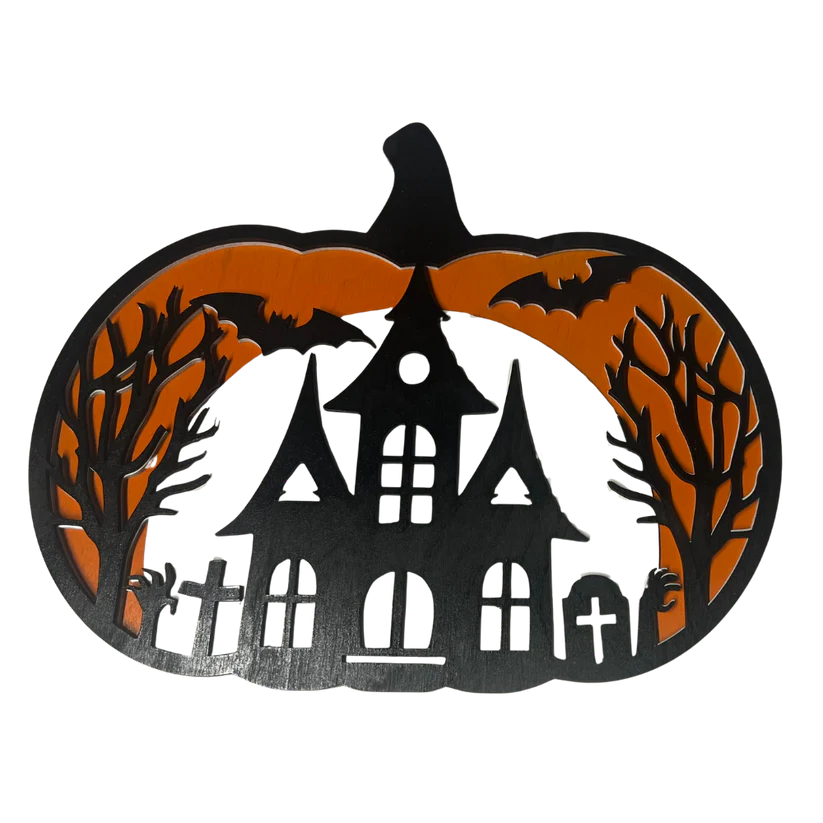The Ultimate Halloween Vista: Handcrafted 3D Spooky Mansion Pumpkin