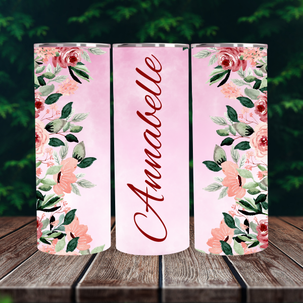 "I'm All About the Flowers" Tumbler